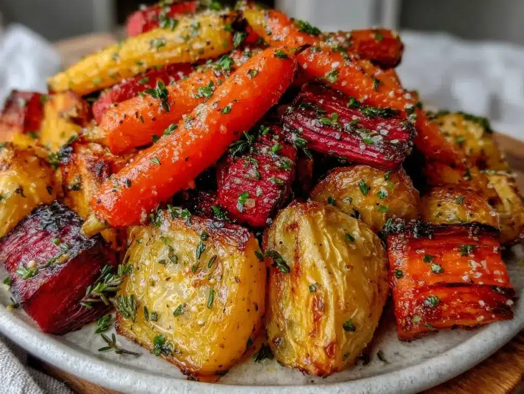 roasted root vegetable medley - featured image