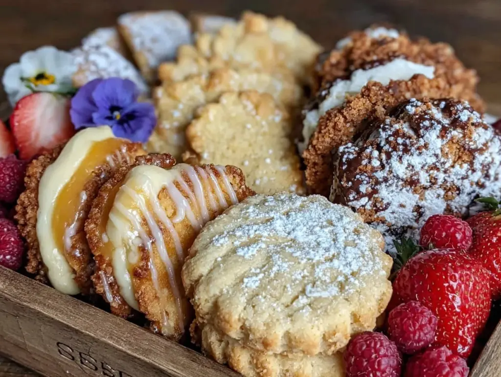 rosé cream cookie charcuterie board - featured image