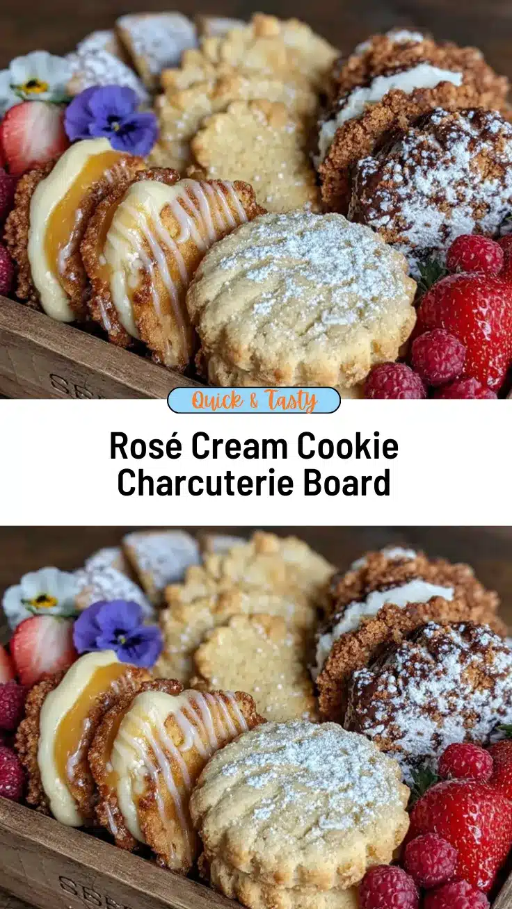 rosé cream cookie charcuterie board recipe