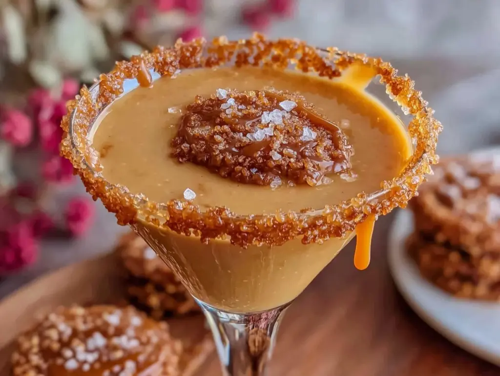 salted caramel martini - featured image