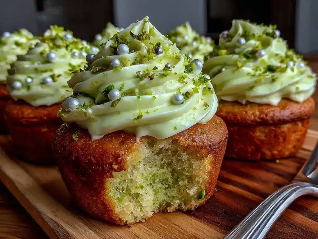 shamrock cream cheese cupcakes - featured image