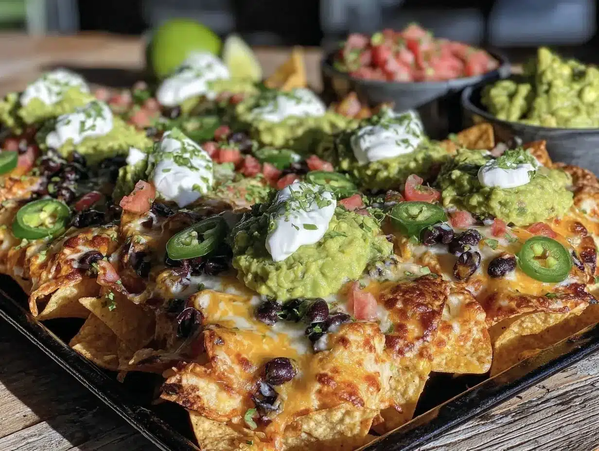 sheet pan party nachos preparation steps