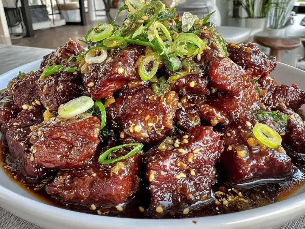 slow cooker mongolian beef - featured image