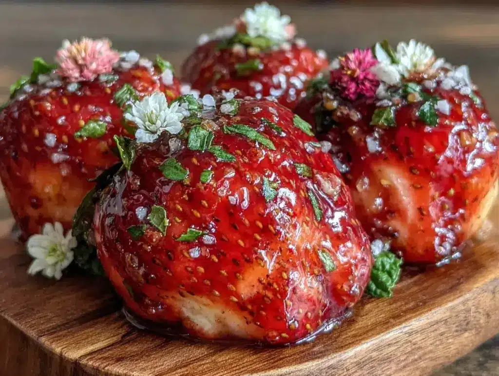 sparkling rosé strawberries board - featured image