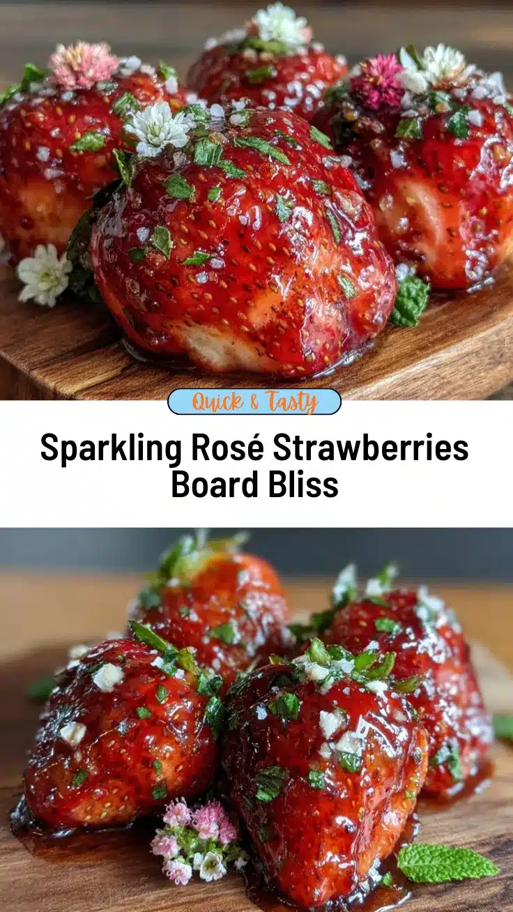 sparkling rosé strawberries board recipe