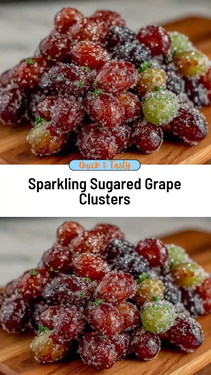 sparkling sugared grape clusters recipe