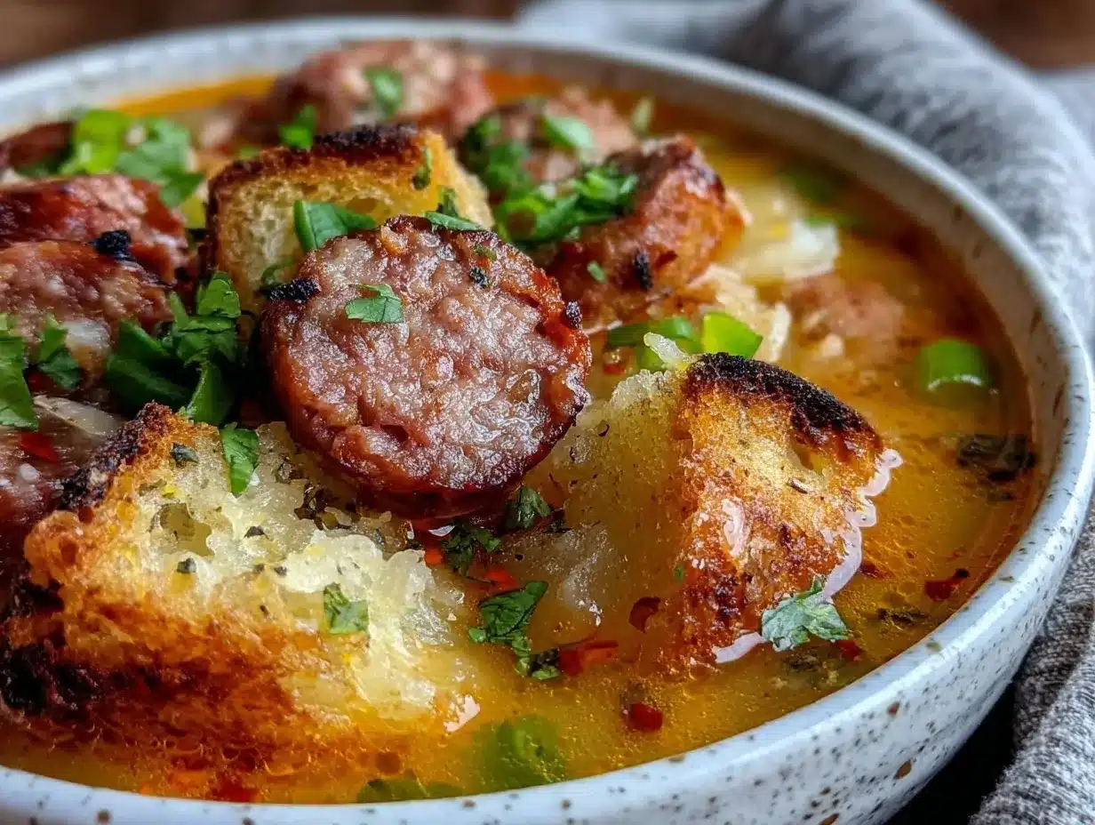 spicy chorizo and potato soup preparation steps