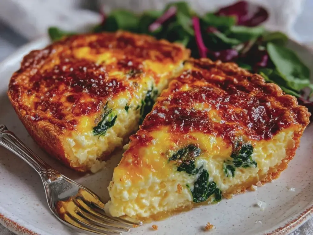 Spinach and Gruyere quiche recipe - featured image