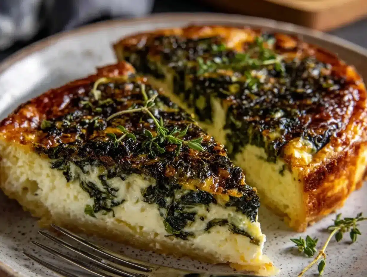 Spinach and Gruyere quiche recipe preparation steps