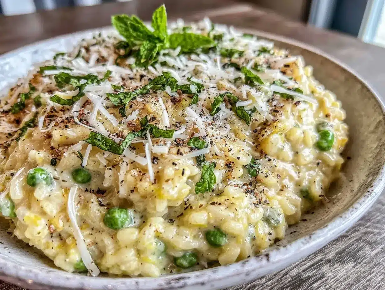 spring pea risotto preparation steps