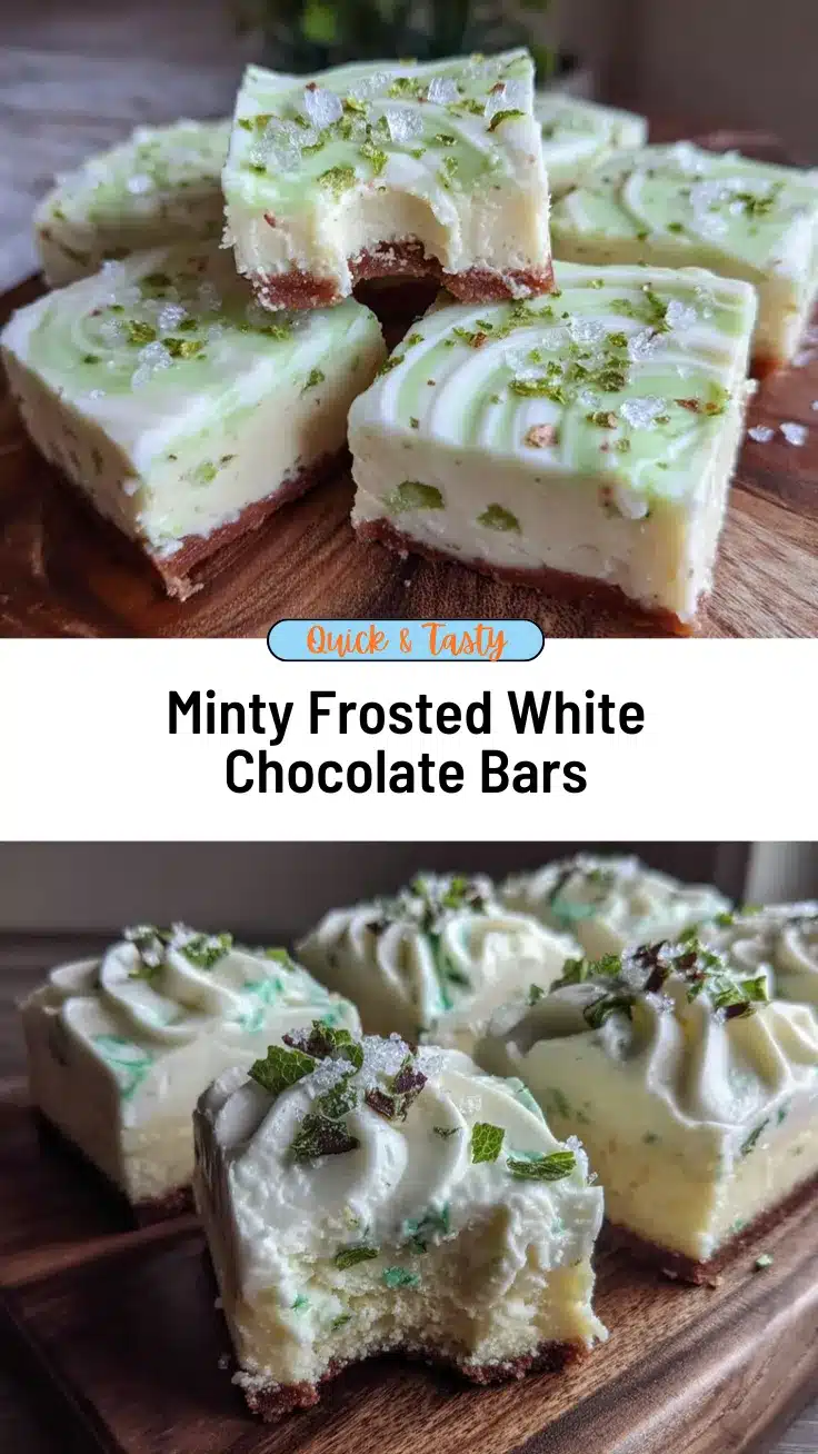 st patrick’s mint frosted white chocolate bars recipe