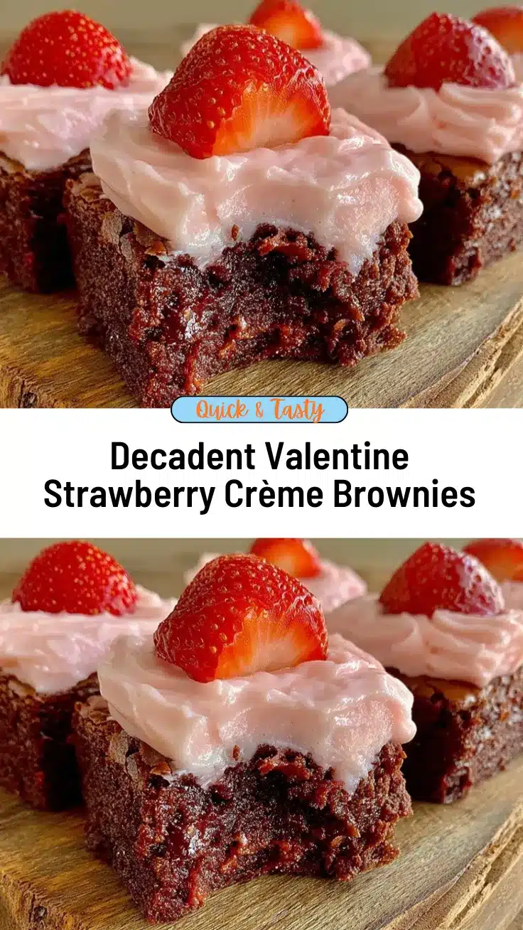 strawberry crème brownie hearts recipe