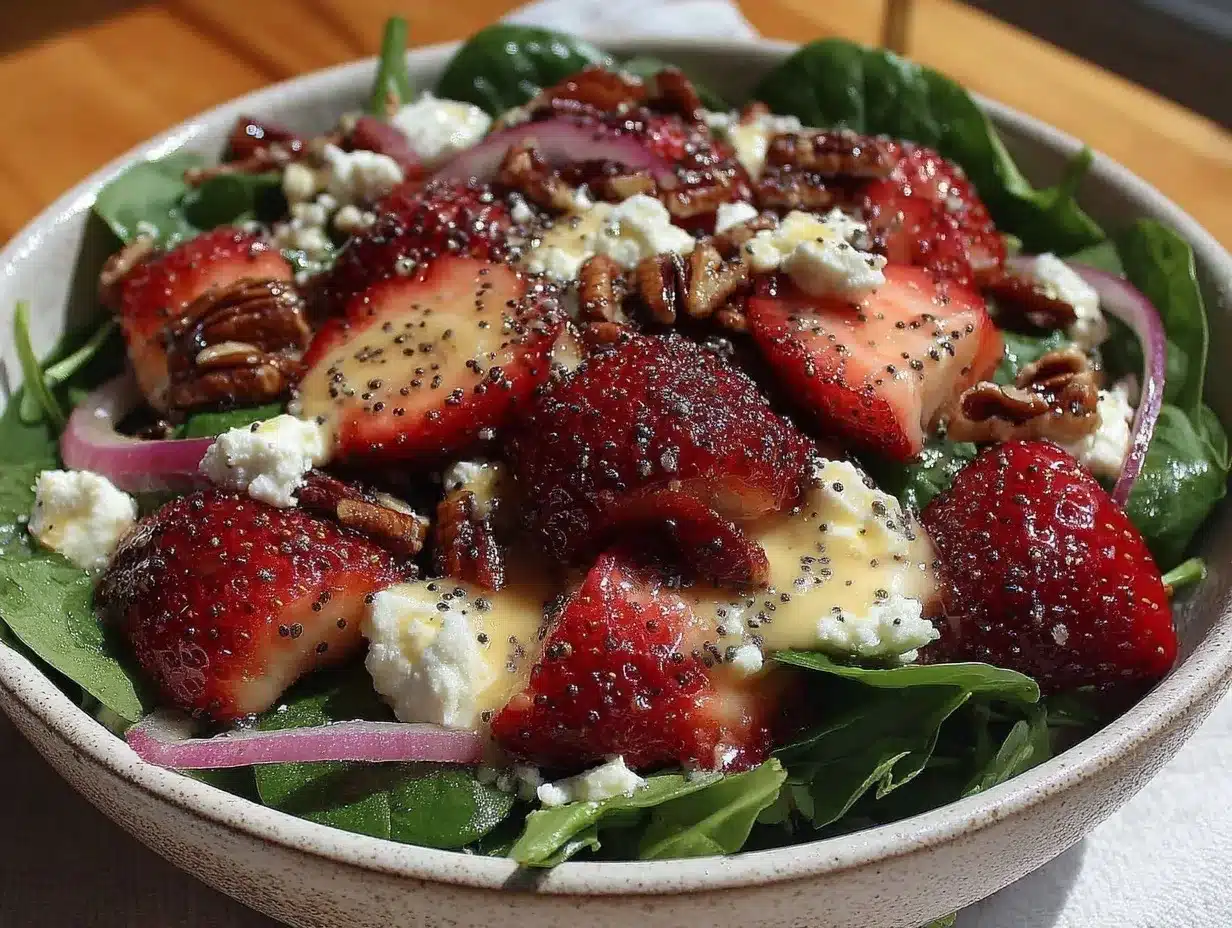 strawberry spinach salad preparation steps