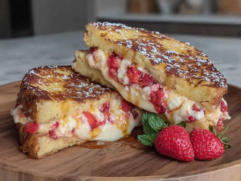 strawberry stuffed french toast - featured image
