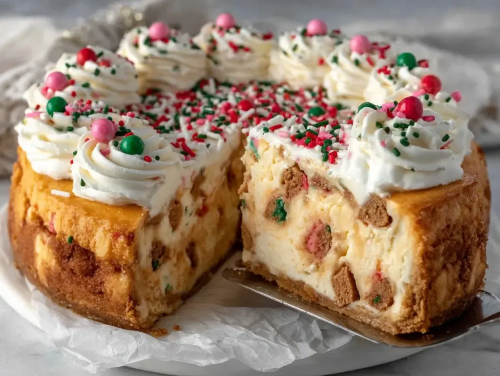 sugar cookie cheesecake - featured image