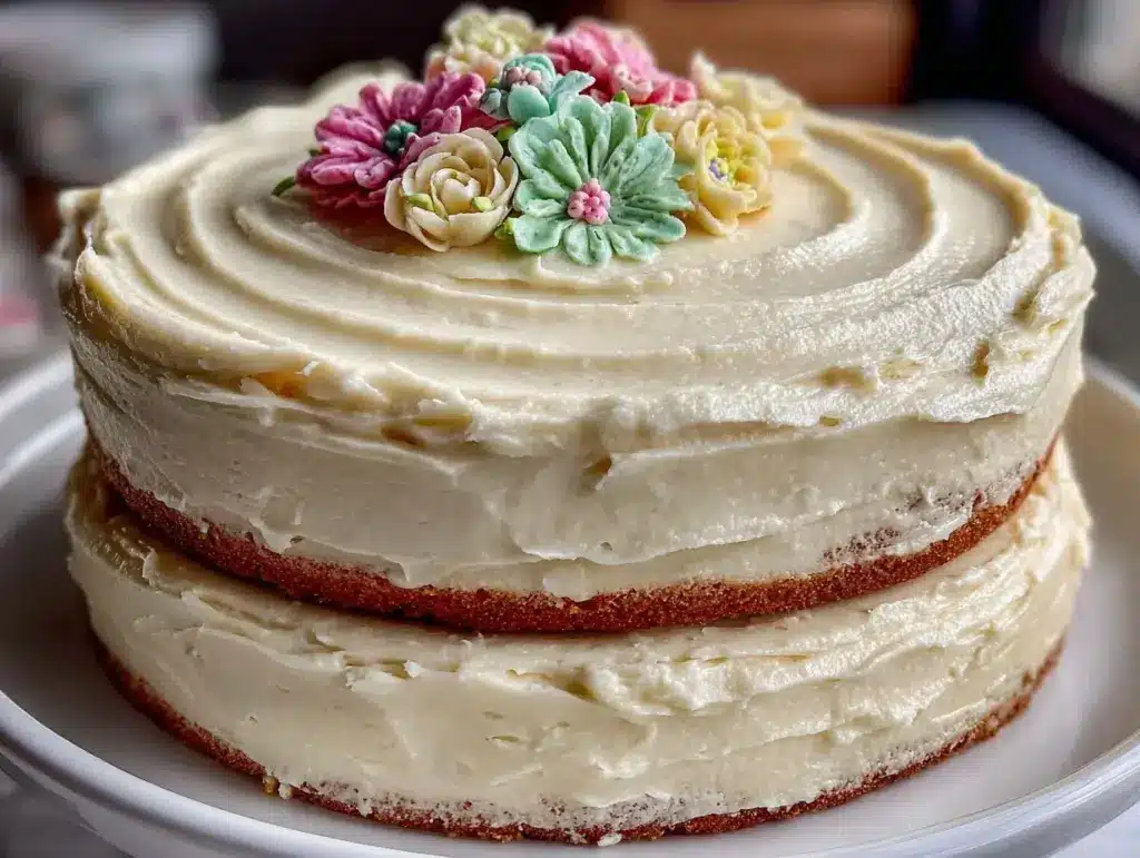 three-tier vanilla celebration cake - featured image
