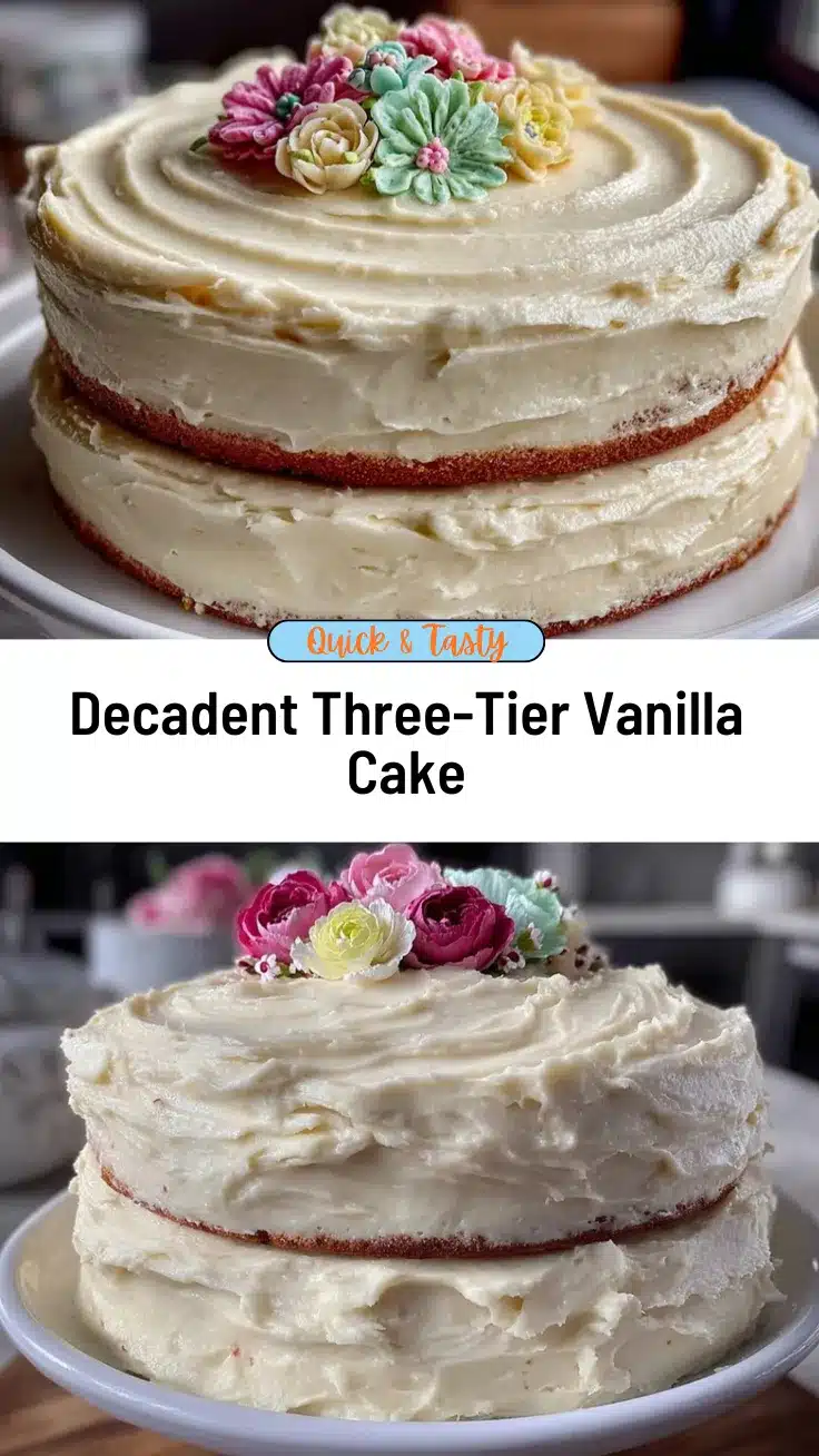 three-tier vanilla celebration cake recipe