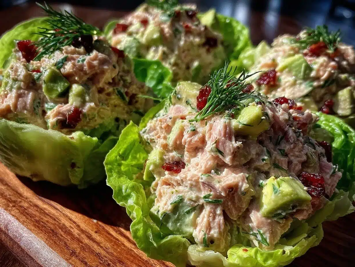 tuna avocado lettuce boats preparation steps