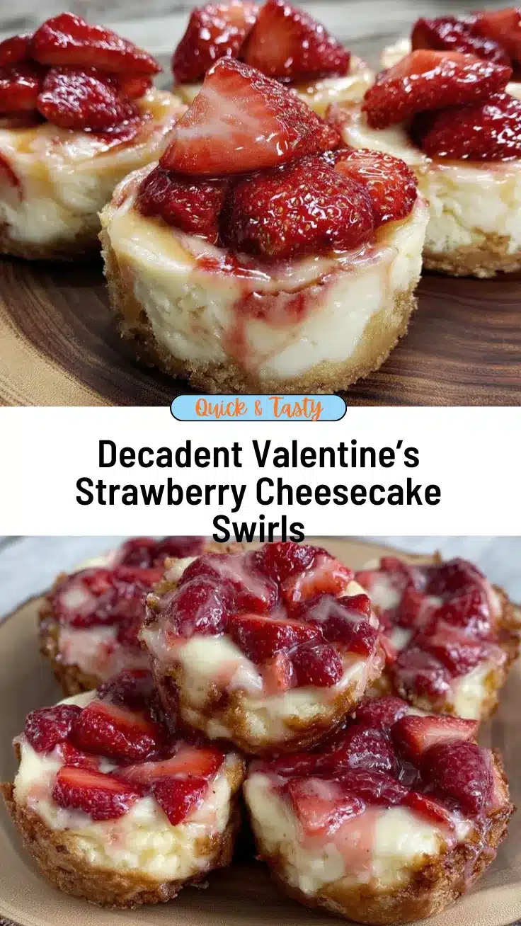 Valentine’s Strawberry Cheesecake Mini Swirls recipe