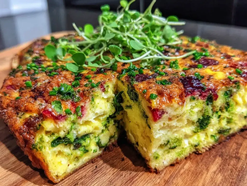 Vibrant Red and Green Veggie Frittata - featured image