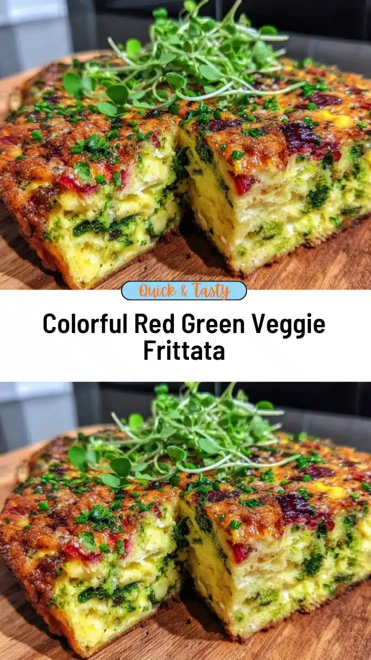 Vibrant Red and Green Veggie Frittata recipe