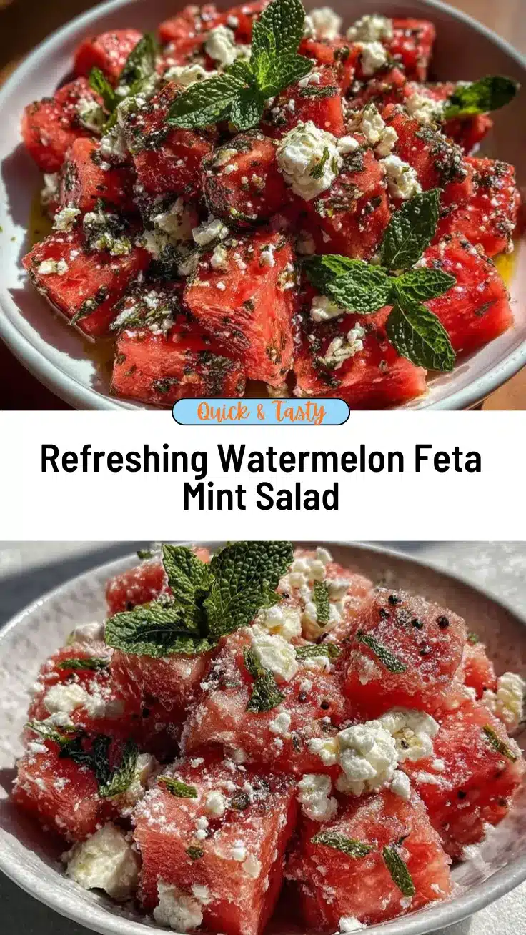 watermelon feta salad with mint recipe