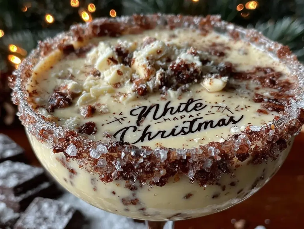 white Christmas margarita recipe - featured image