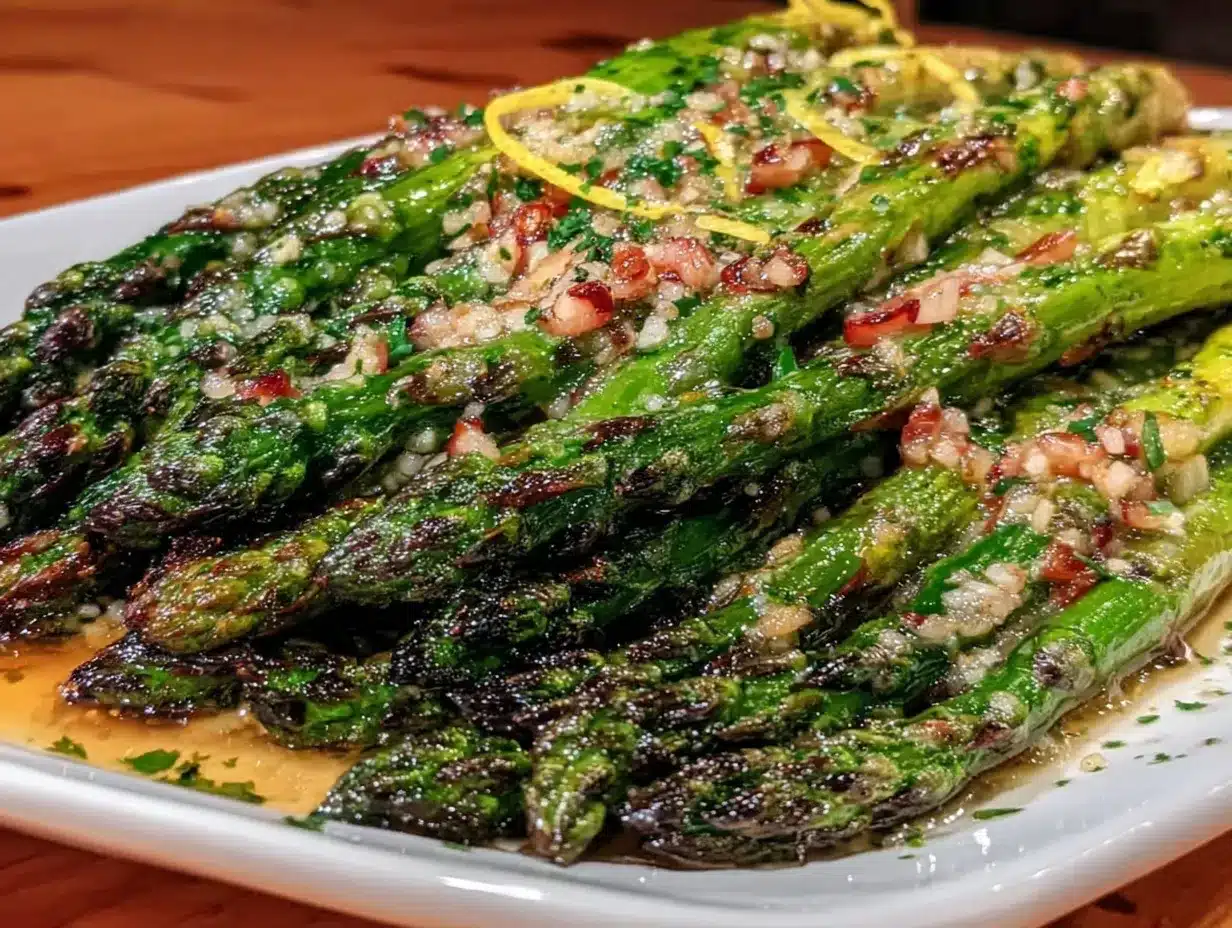 zesty lemon garlic roasted asparagus preparation steps