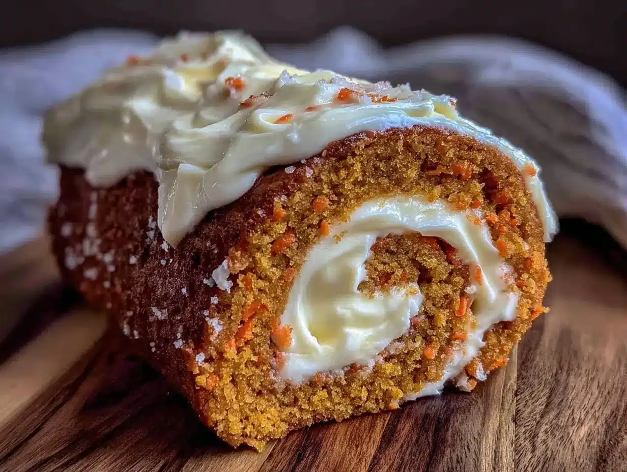 carrot cake swiss roll preparation steps