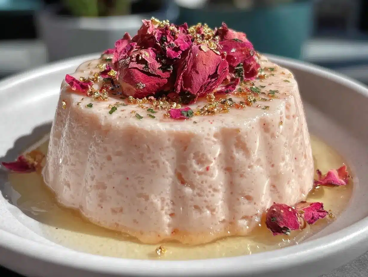 champagne pink panna cotta preparation steps
