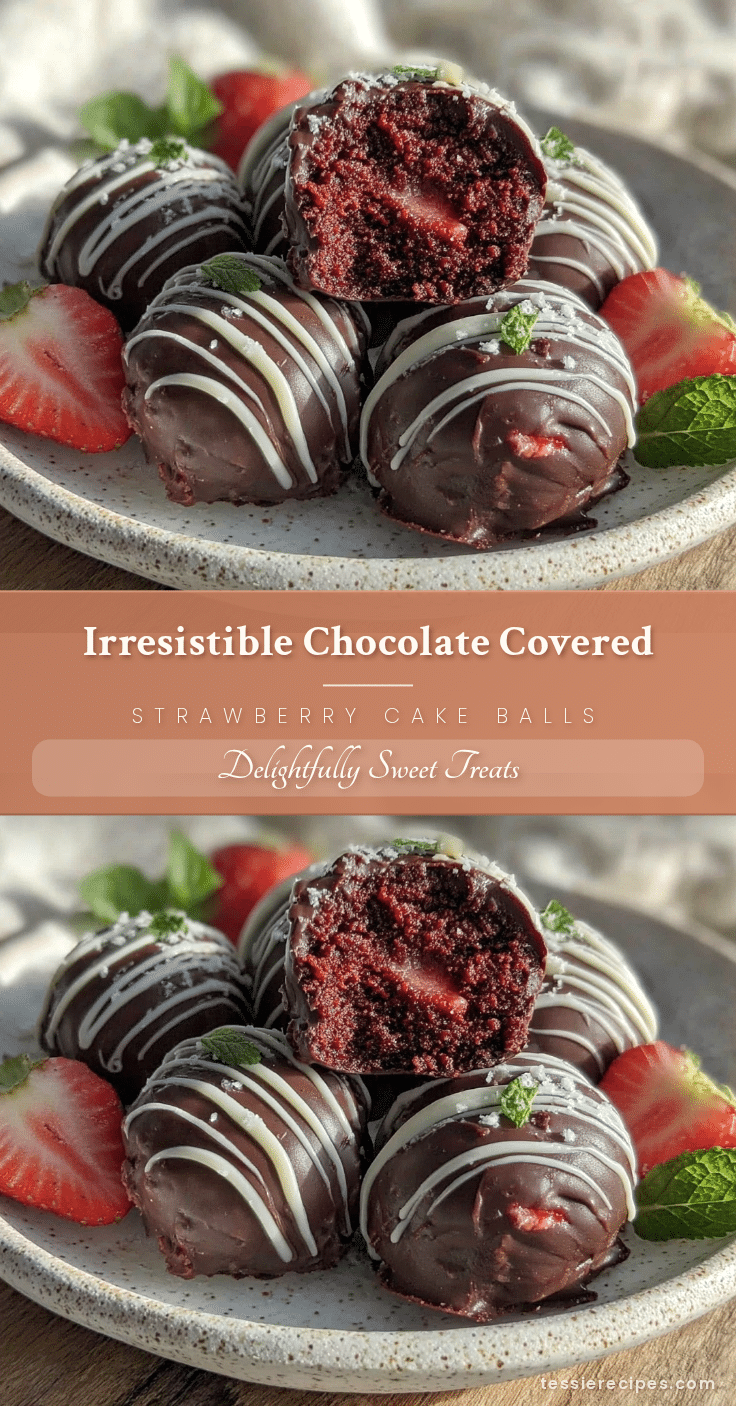 chocolate covered strawberry cake balls recipe