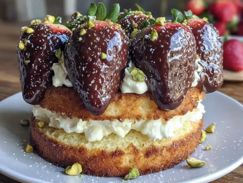 chocolate-covered strawberry shortcake - featured image