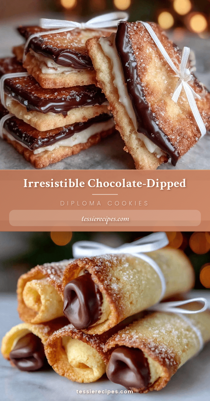 chocolate-dipped diploma sugar cookies recipe