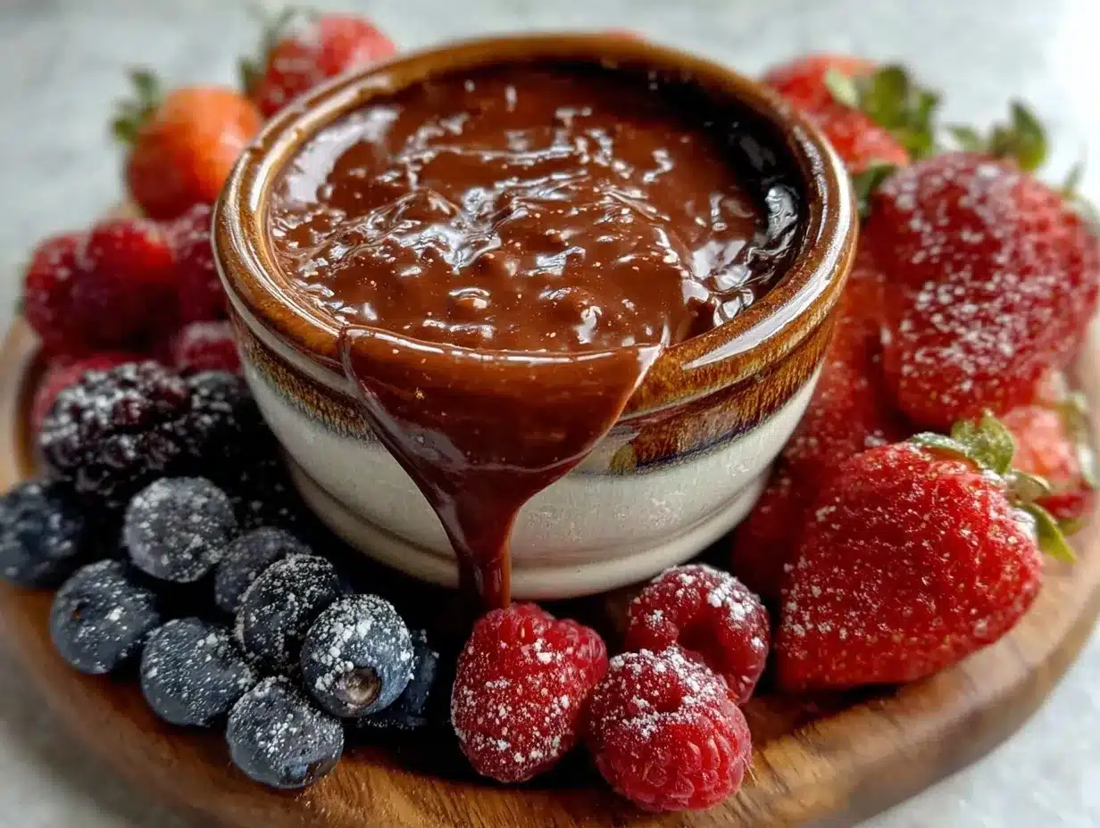 chocolate fondue recipe preparation steps