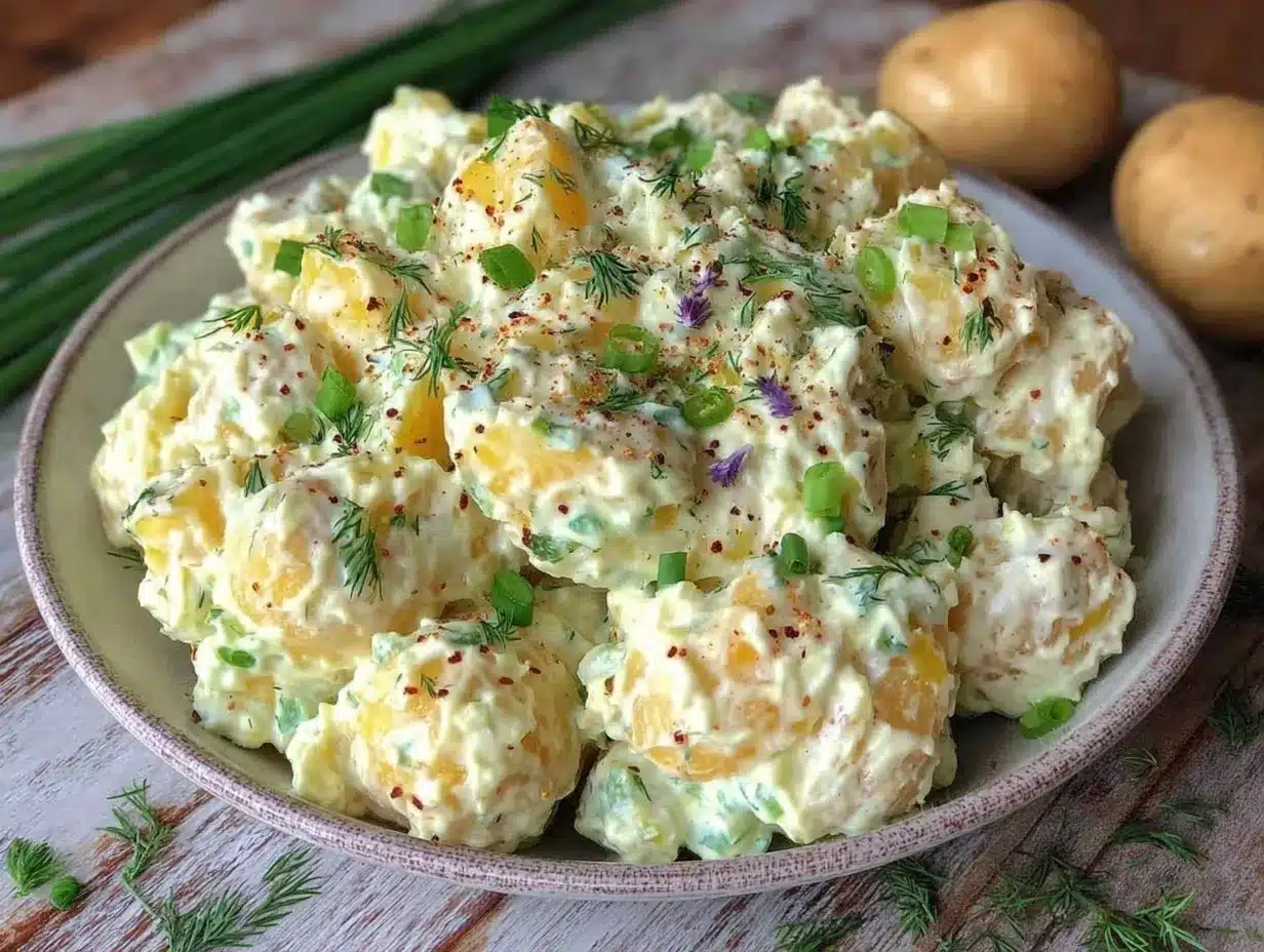 creamy classic potato salad preparation steps