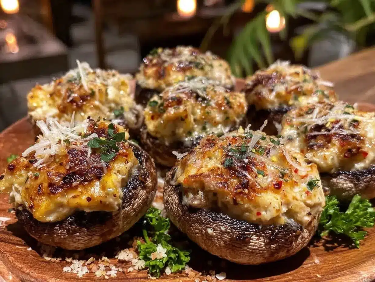 creamy crab-stuffed mushrooms preparation steps