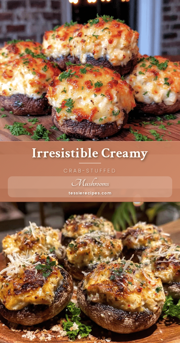 creamy crab-stuffed mushrooms recipe