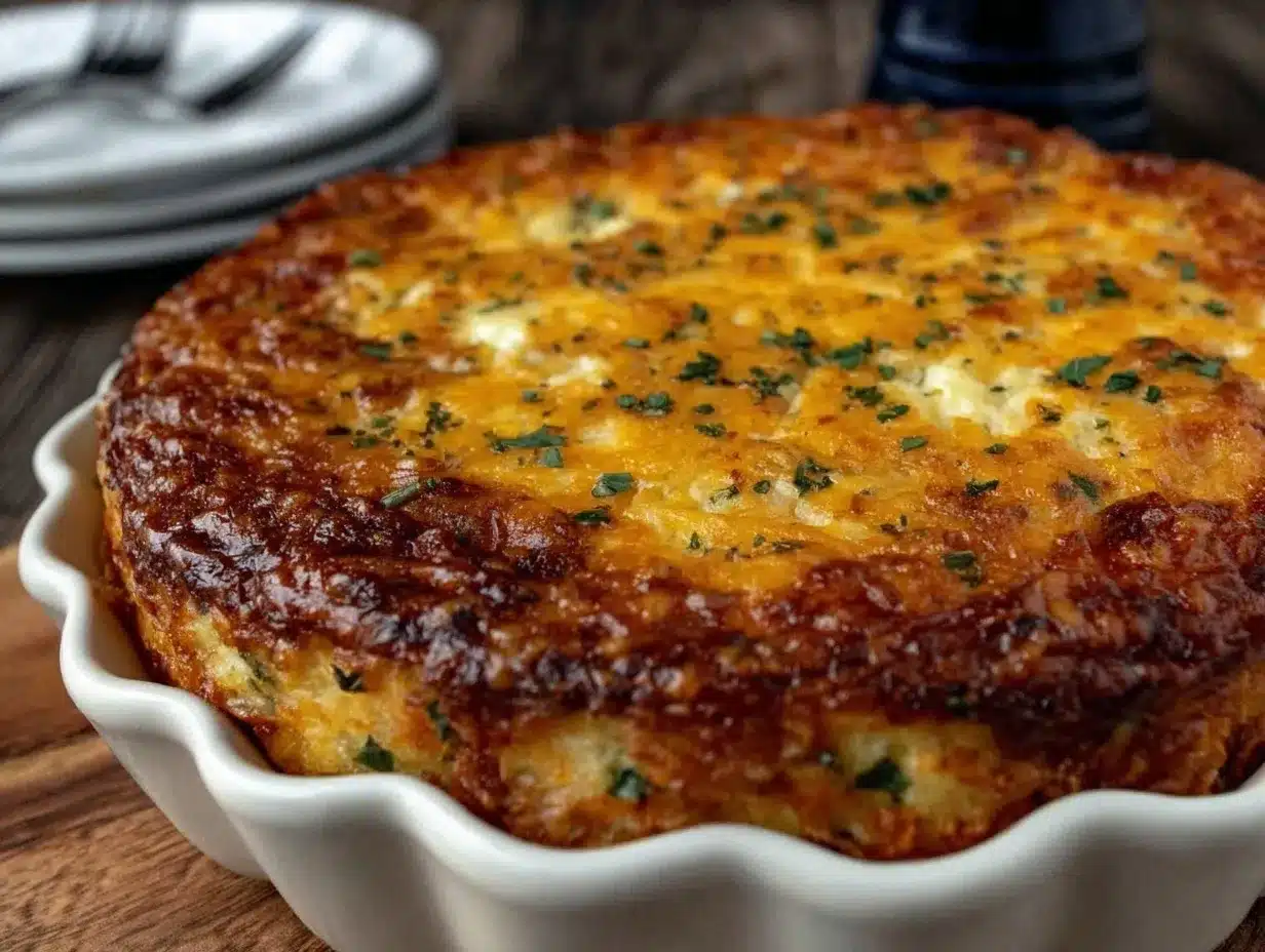 Creamy Crispy Cracker Barrel Hashbrown Casserole preparation steps
