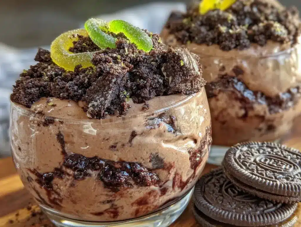 creamy dirt cups - featured image