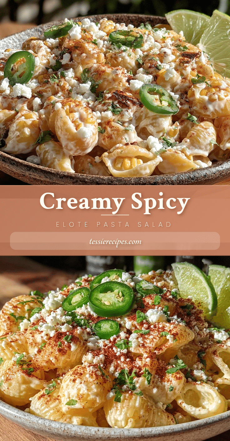 creamy spicy elote pasta salad recipe