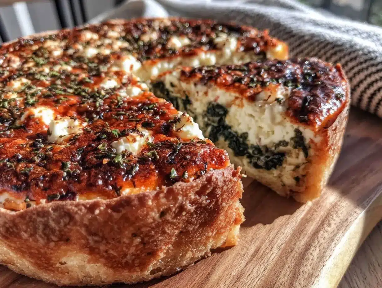 creamy spinach and feta quiche preparation steps