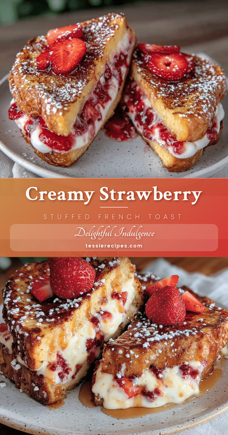 creamy strawberry cream cheese stuffed french toast recipe
