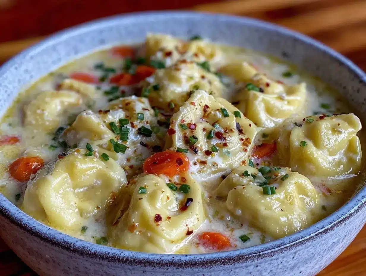 creamy tortellini soup preparation steps