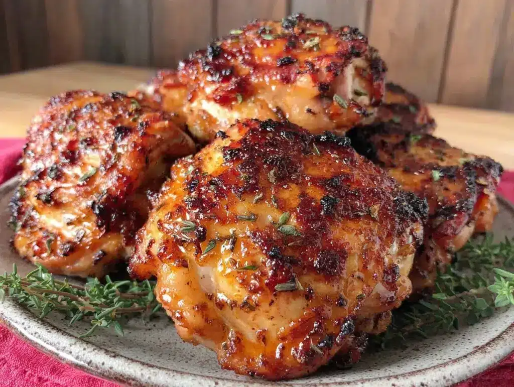 crispy air fryer chicken thighs - featured image