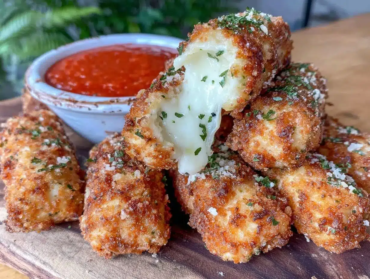 crispy air fryer mozzarella sticks preparation steps