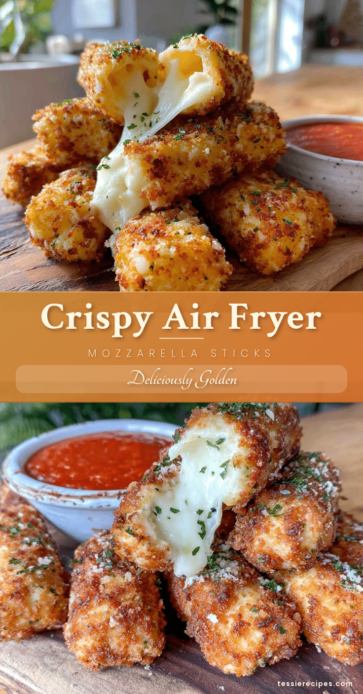 crispy air fryer mozzarella sticks recipe