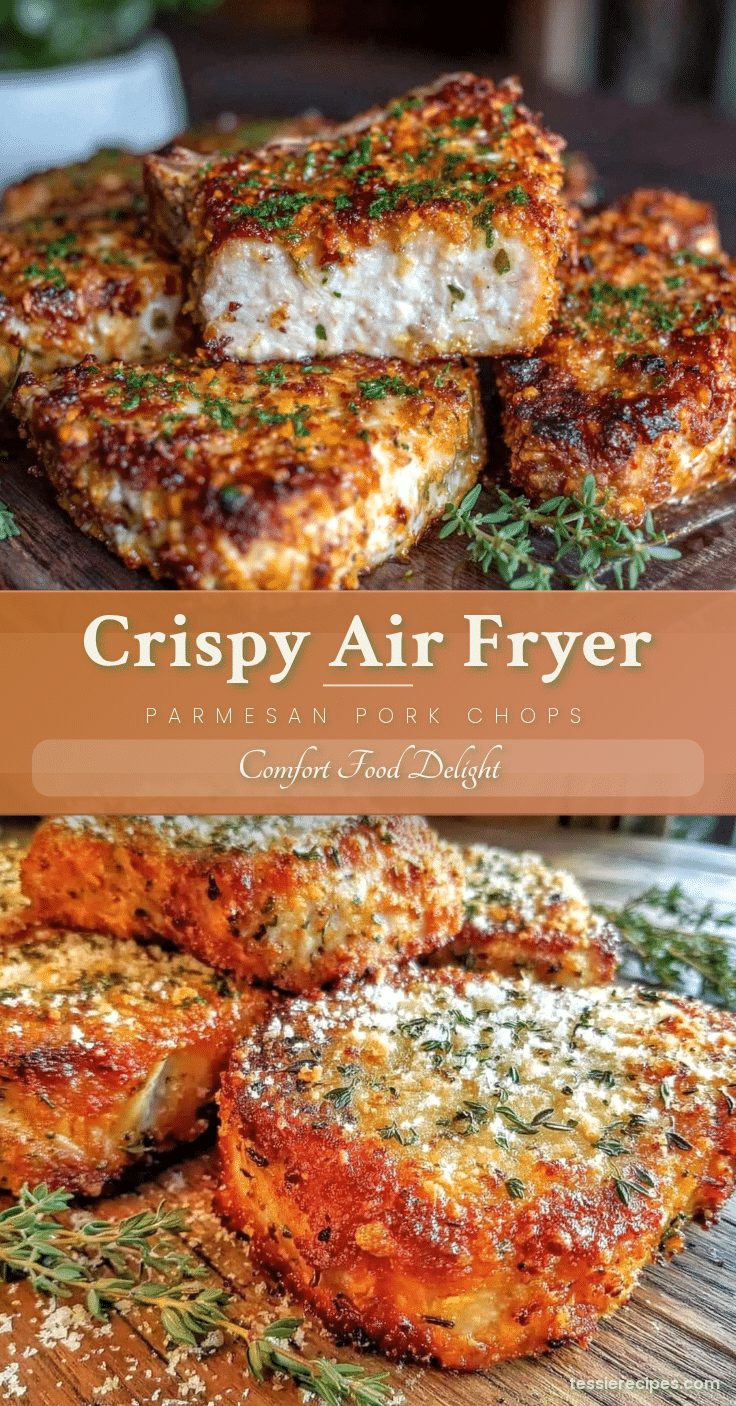 crispy air fryer parmesan crusted pork chops recipe