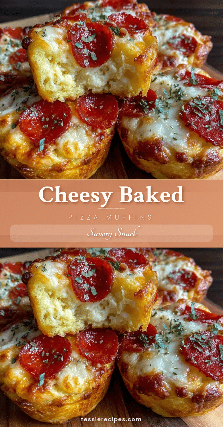 crispy cheesy pizza muffins with pepperoni recipe