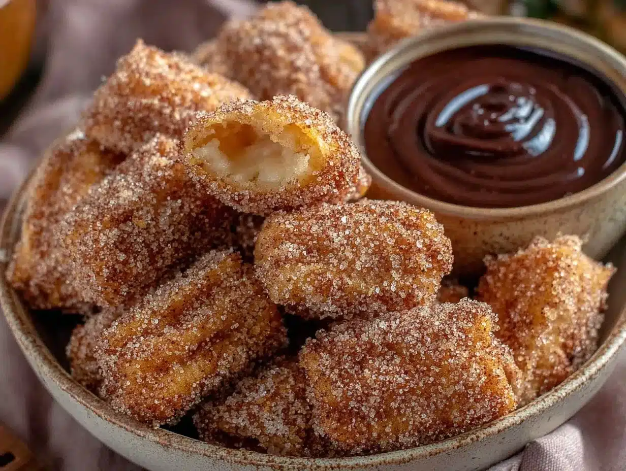 crispy churro bites preparation steps