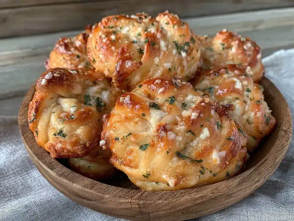 crispy garlic knots - featured image